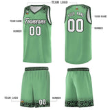 Custom Green Black Personalized Indians Print Sets Sports Uniform Basketball Jersey