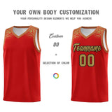 Custom Red Desert Yellow Personalized Indians Print Sets Sports Uniform Basketball Jersey