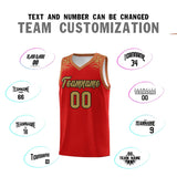 Custom Red Desert Yellow Personalized Indians Print Sets Sports Uniform Basketball Jersey