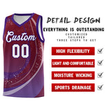 Custom Personalized Tank Top Galaxy Graffiti Pattern Sports Uniform Basketball Jersey Add Logo Number