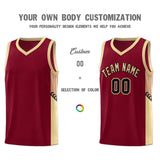 Custom Side Stripe Fashion Sports Uniform Basketball Jersey Embroideried Your Team Logo For Adult