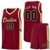 Custom Side Stripe Fashion Sports Uniform Basketball Jersey Stitched Team Logo And Number