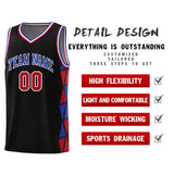 Custom Traditional Side Two-Color Triangle Splicing Sports Uniform Basketball Jersey Add Logo Number