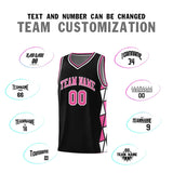 Custom Traditional Side Two-Color Triangle Splicing Sports Uniform Basketball Jersey Text Logo Number