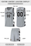 Custom Traditional Side Two-Color Triangle Splicing Sports Uniform Basketball Jersey Text Logo Number