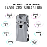 Custom Traditional Side Two-Color Triangle Splicing Sports Uniform Basketball Jersey Text Logo Number