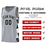 Custom Traditional Side Two-Color Triangle Splicing Sports Uniform Basketball Jersey Text Logo Number