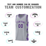 Custom Traditional Side Two-Color Triangle Splicing Sports Uniform Basketball Jersey Printed Logo Number