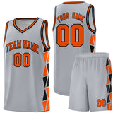 Custom Tank Top Side Two-Color Triangle Splicing Sports Fashion Uniform Basketball Jersey Add Logo Number