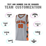 Custom Tank Top Side Two-Color Triangle Splicing Sports Fashion Uniform Basketball Jersey Add Logo Number