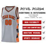 Custom Tank Top Side Two-Color Triangle Splicing Sports Fashion Uniform Basketball Jersey Add Logo Number