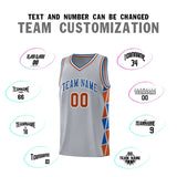 Custom Tank Top Side Two-Color Triangle Splicing Sports Fashion Uniform Basketball Jersey Add Logo Number