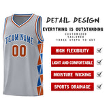 Custom Tank Top Side Two-Color Triangle Splicing Sports Fashion Uniform Basketball Jersey Add Logo Number