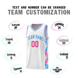 Custom Traditional Side Two-Color Triangle Splicing Sports Uniform Basketball Jersey Add Logo Number
