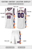 Custom Traditional Side Two-Color Triangle Splicing Sports Uniform Basketball Jersey Text Logo Number