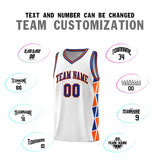 Custom Traditional Side Two-Color Triangle Splicing Sports Uniform Basketball Jersey Text Logo Number