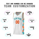 Custom Traditional Side Two-Color Triangle Splicing Sports Uniform Basketball Jersey Printed Logo Number