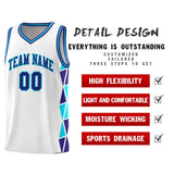 Custom Tank Top Side Two-Color Triangle Splicing Sports Fashion Uniform Basketball Jersey Add Logo Number