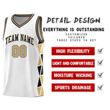 Custom Traditional Side Two-Color Triangle Splicing Sports Uniform Basketball Jersey Add Logo Number