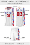 Custom Traditional Side Two-Color Triangle Splicing Sports Uniform Basketball Jersey Text Logo Number