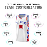 Custom Traditional Side Two-Color Triangle Splicing Sports Uniform Basketball Jersey Text Logo Number
