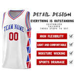 Custom Traditional Side Two-Color Triangle Splicing Sports Uniform Basketball Jersey Text Logo Number