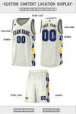 Custom Tank Top Side Two-Color Triangle Splicing Sports Fashion Uniform Basketball Jersey Add Logo Number