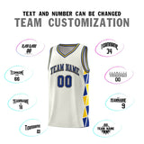 Custom Tank Top Side Two-Color Triangle Splicing Sports Fashion Uniform Basketball Jersey Add Logo Number
