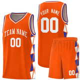 Custom Traditional Side Two-Color Triangle Splicing Sports Uniform Basketball Jersey Text Logo Number