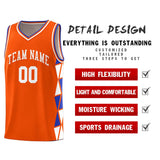 Custom Traditional Side Two-Color Triangle Splicing Sports Uniform Basketball Jersey Text Logo Number