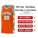 Custom Traditional Side Two-Color Triangle Splicing Sports Uniform Basketball Jersey Printed Logo Number