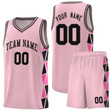 Custom Tank Top Side Two-Color Triangle Splicing Sports Fashion Uniform Basketball Jersey Add Logo Number