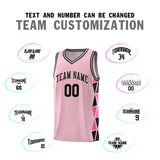 Custom Tank Top Side Two-Color Triangle Splicing Sports Fashion Uniform Basketball Jersey Add Logo Number