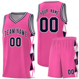 Custom Traditional Side Two-Color Triangle Splicing Sports Uniform Basketball Jersey Add Logo Number