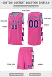 Custom Traditional Side Two-Color Triangle Splicing Sports Uniform Basketball Jersey Text Logo Number