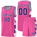 Custom Traditional Side Two-Color Triangle Splicing Sports Uniform Basketball Jersey Text Logo Number