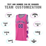 Custom Traditional Side Two-Color Triangle Splicing Sports Uniform Basketball Jersey Text Logo Number
