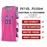 Custom Traditional Side Two-Color Triangle Splicing Sports Uniform Basketball Jersey Text Logo Number