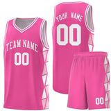 Custom Traditional Side Two-Color Triangle Splicing Sports Uniform Basketball Jersey Printed Logo Number