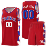 Custom Traditional Side Two-Color Triangle Splicing Sports Uniform Basketball Jersey Add Logo Number