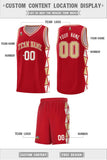 Custom Traditional Side Two-Color Triangle Splicing Sports Uniform Basketball Jersey Text Logo Number