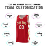 Custom Traditional Side Two-Color Triangle Splicing Sports Uniform Basketball Jersey Text Logo Number