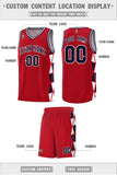 Custom Traditional Side Two-Color Triangle Splicing Sports Uniform Basketball Jersey Printed Logo Number