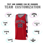 Custom Traditional Side Two-Color Triangle Splicing Sports Uniform Basketball Jersey Printed Logo Number
