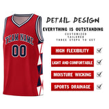 Custom Traditional Side Two-Color Triangle Splicing Sports Uniform Basketball Jersey Printed Logo Number