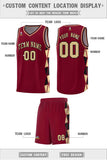 Custom Traditional Side Two-Color Triangle Splicing Sports Uniform Basketball Jersey Add Logo Number