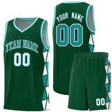 Custom Tank Top Side Two-Color Triangle Splicing Sports Fashion Uniform Basketball Jersey Add Logo Number