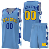 Custom Traditional Side Two-Color Triangle Splicing Sports Uniform Basketball Jersey Add Logo Number