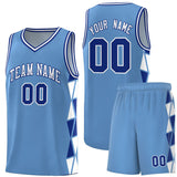 Custom Traditional Side Two-Color Triangle Splicing Sports Uniform Basketball Jersey Text Logo Number