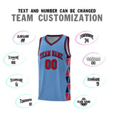 Custom Traditional Side Two-Color Triangle Splicing Sports Uniform Basketball Jersey Printed Logo Number
